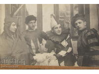 Kingdom of Bulgaria old photo card with clown clowns 1921