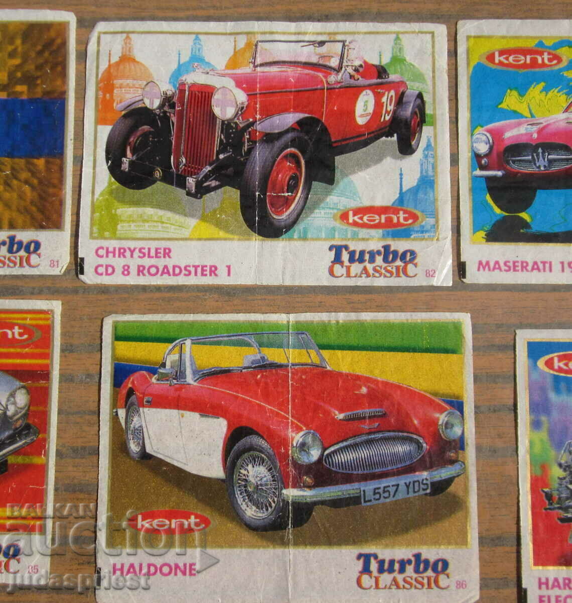 Δημοπρασία ρετρό εικόνες της κλασικής τσίχλας turbo turbo