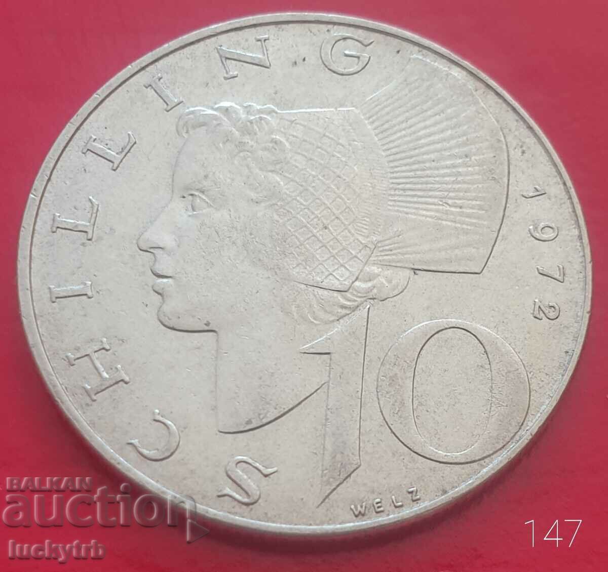 10 Shillings 1972 - Austria - Silver