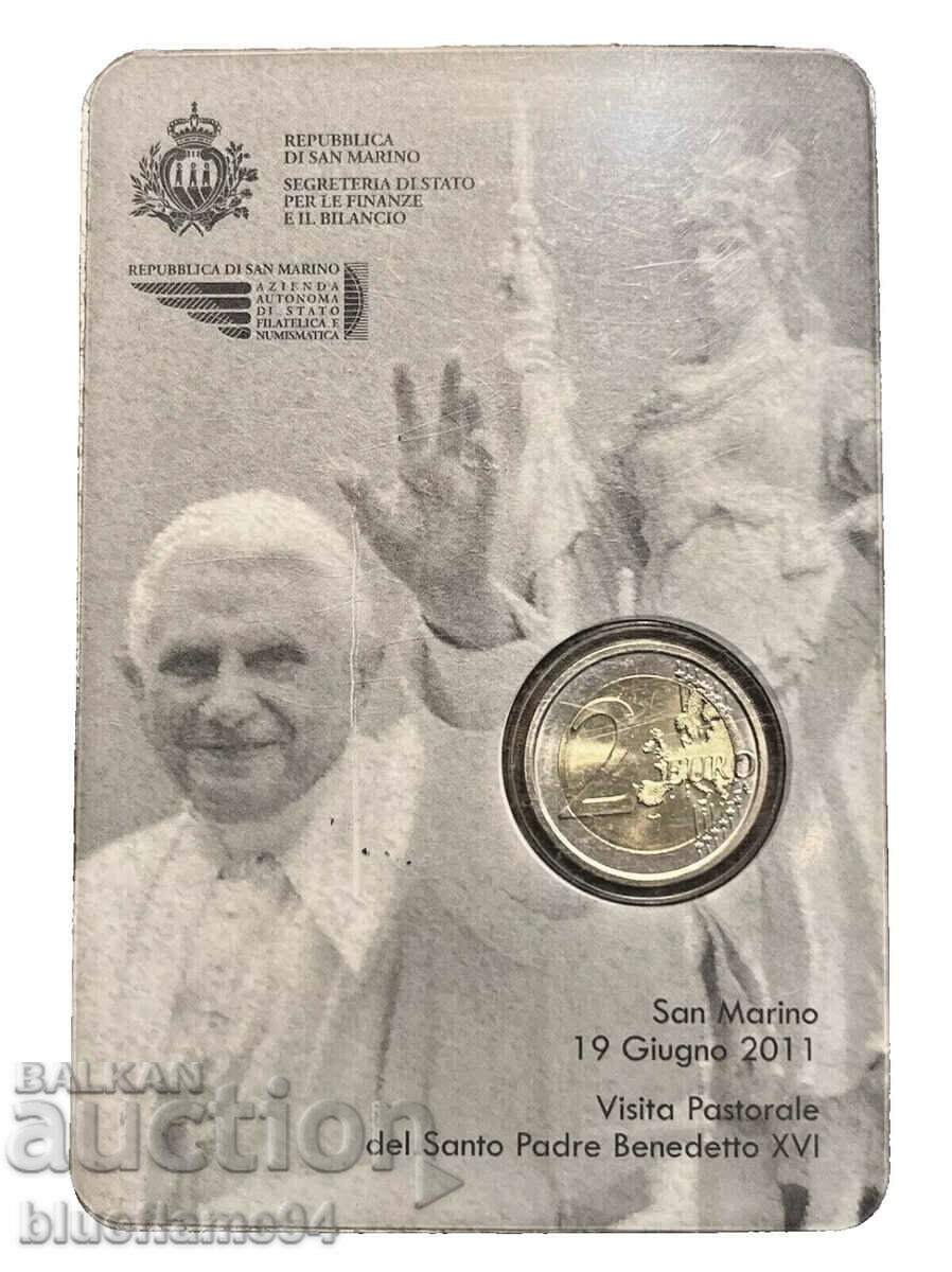 2 euro San Marino 2011 coin card with price 12.00 BGN | € 6.14