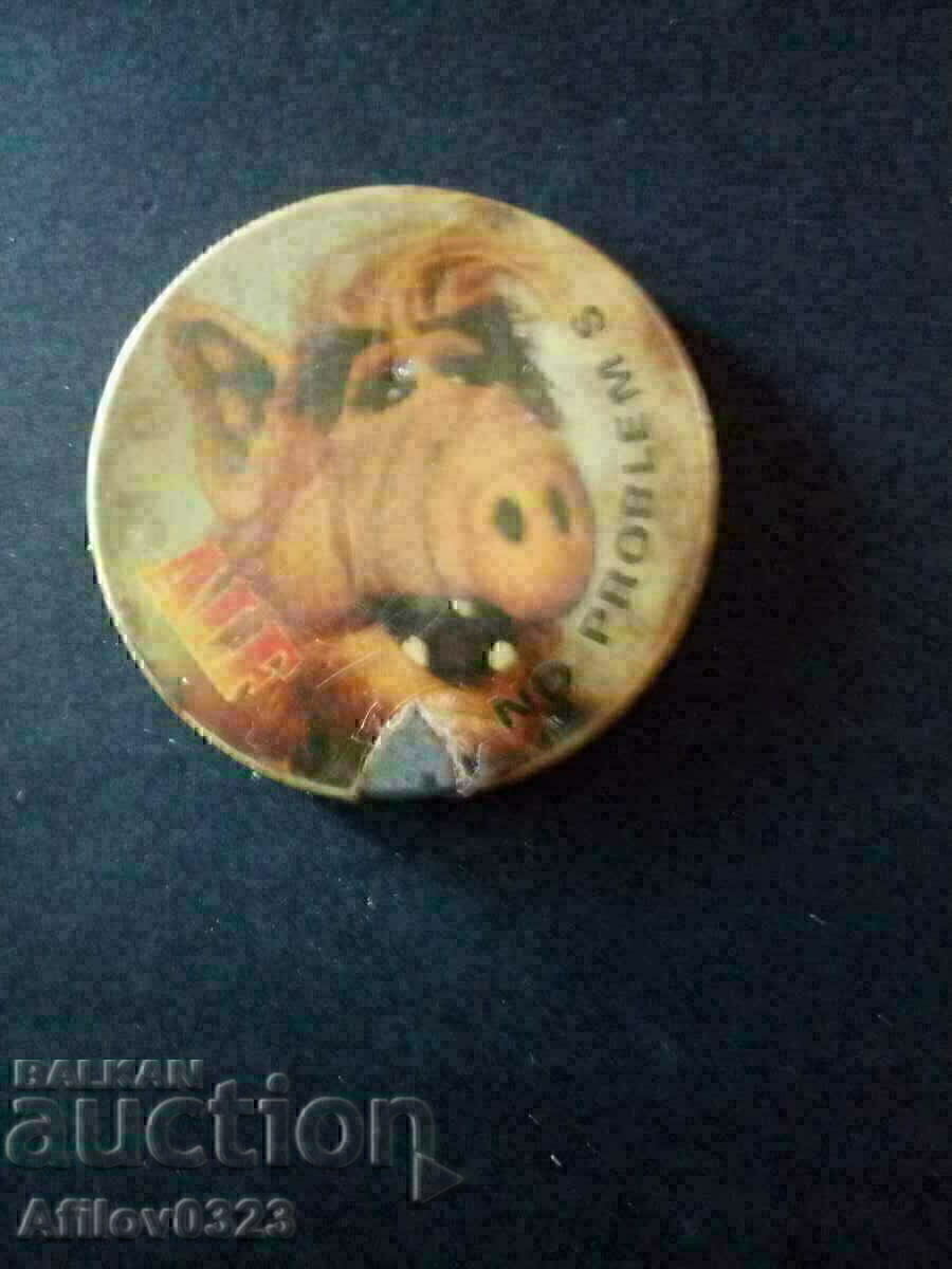 Alf badge - no problems.