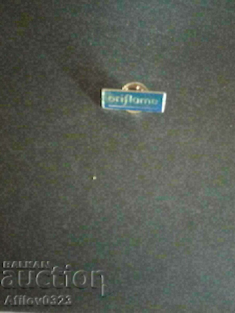 Oriflame badge. Oriflame badge.