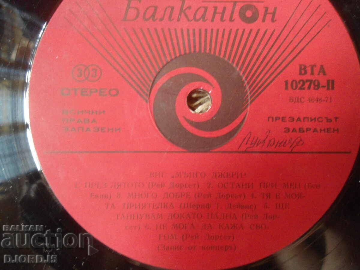 Delivery of VIG "Mungo Jerry", VTA 10279, gramophone record, large Delivery of VIG "Mungo Jerry", VTA 10279, gramophone record, large