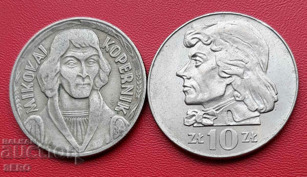 Polonia-lot 2x10 zloți 1969,1970