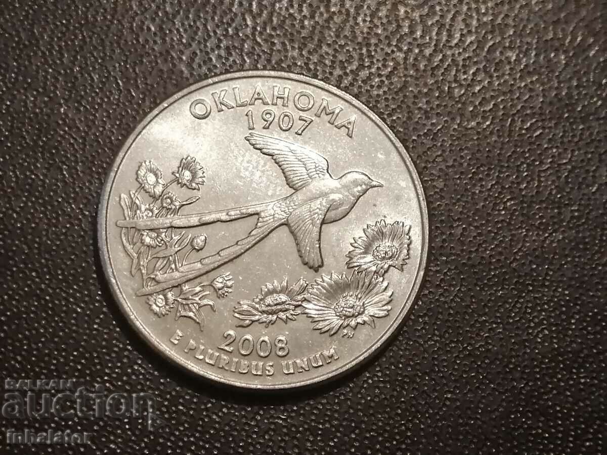 2008 D 25 Cent Οκλαχόμα