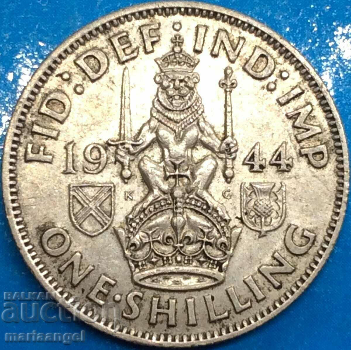 Great Britain 1 Shilling 1944 George VI Silver