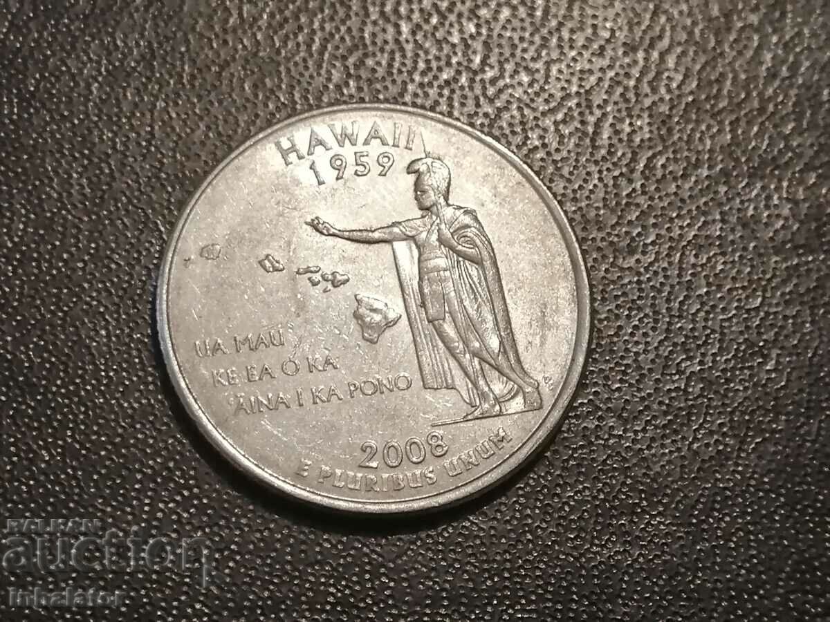 2008 D 25 cent Χαβάη