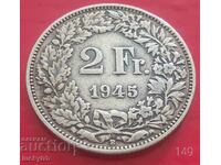 2 franci 1945 - Elveția - Argint