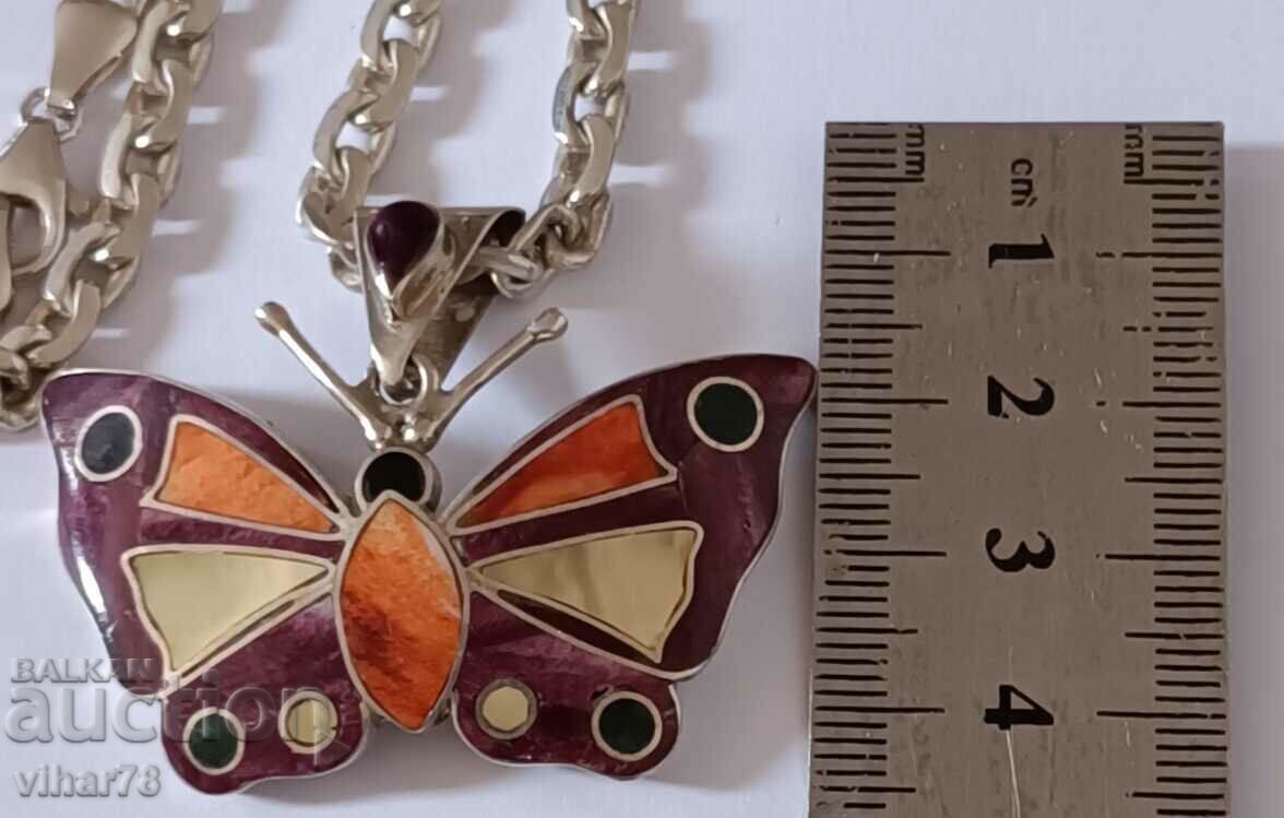 Very beautiful silver pendant with chain with price 359.99 BGN | € 184.06