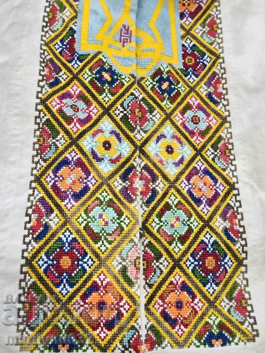 Auction  Men's woven shirt Bulgarian embroidery folk costume embroidery