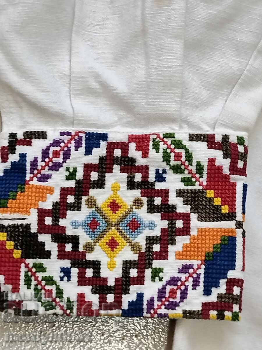 Delivery of Men's woven shirt Bulgarian embroidery folk costume embroidery