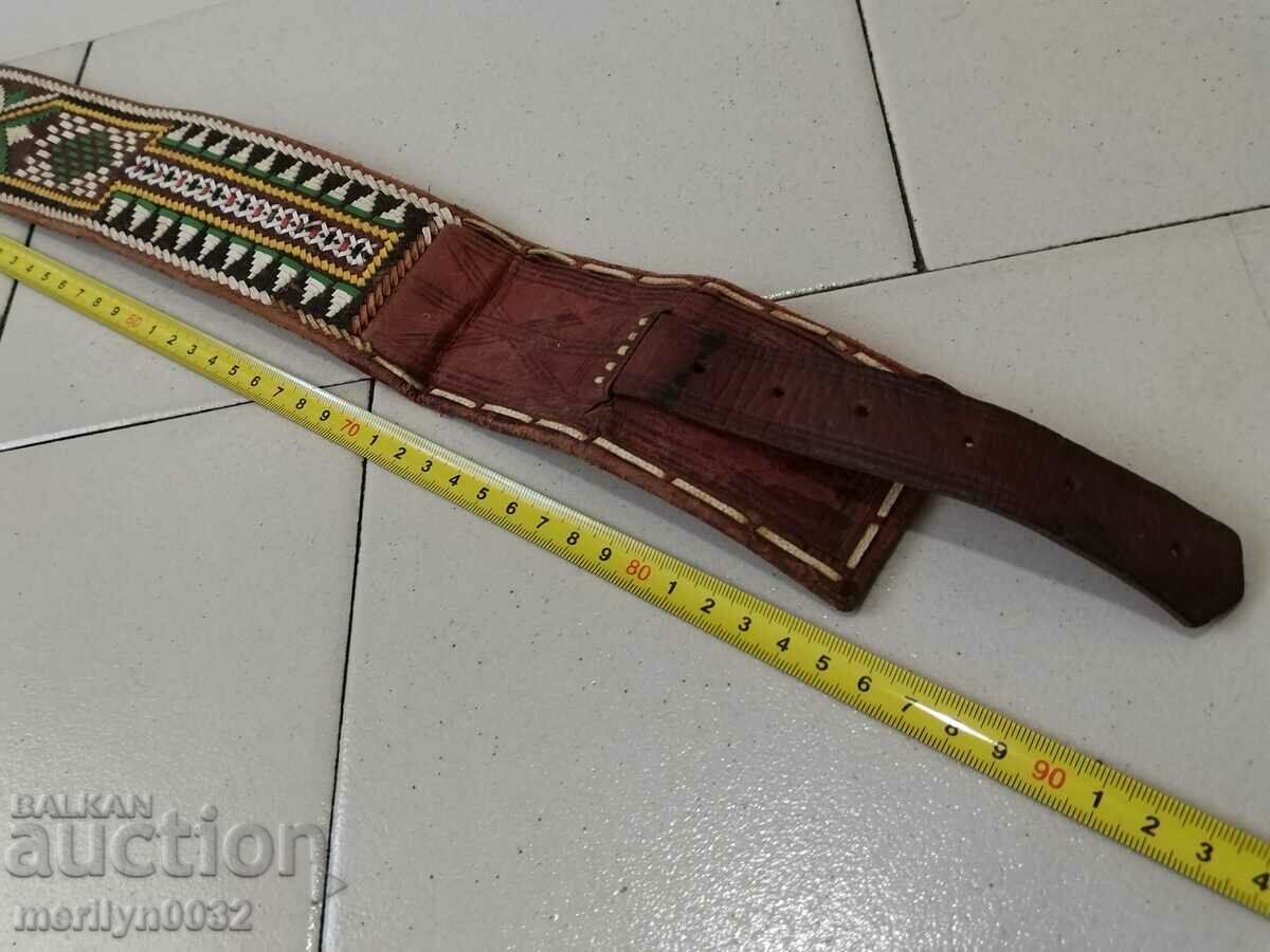 Old ethnic leather belt costume - 6