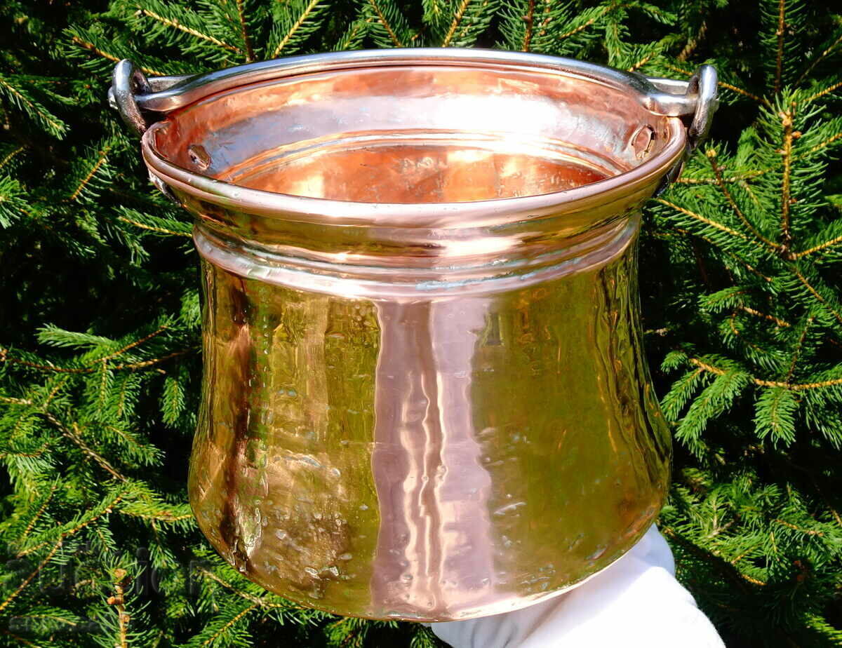 Copper cauldron, copper ladle, kettle, bakır, 5 liters - 6