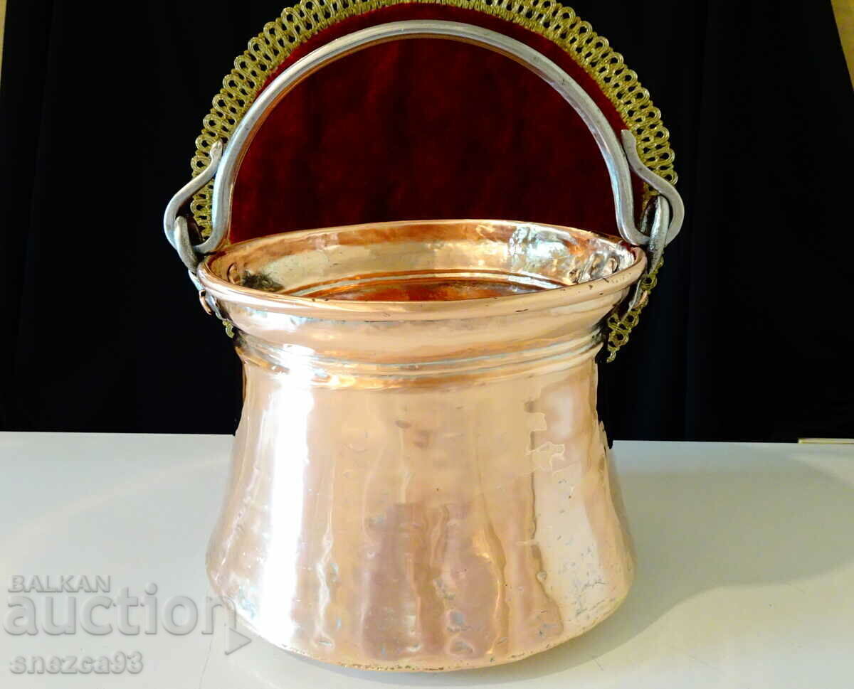 Copper cauldron, copper ladle, kettle, bakır, 5 liters