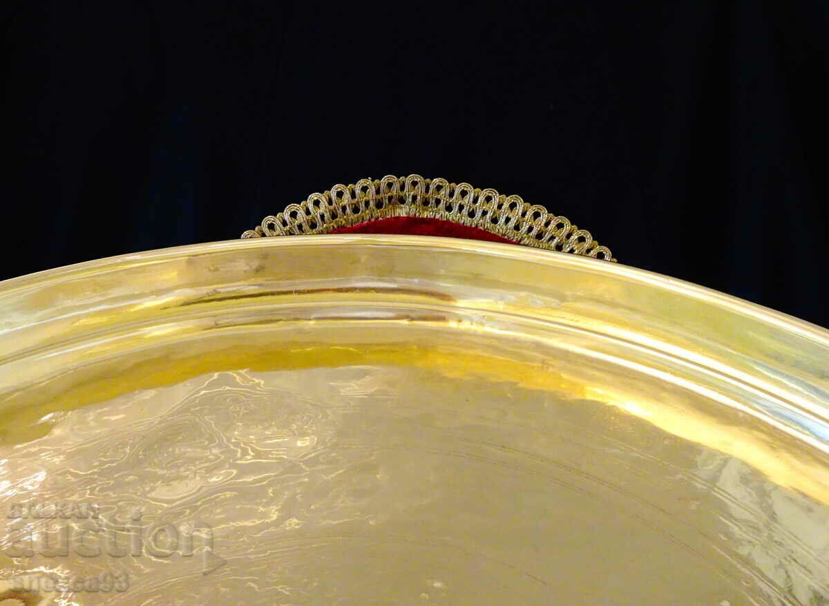 tigaie din alama arabica, caserola, albastra 55 cm. cu preț 299.00 BGN | € 152.88 tigaie din alama arabica, caserola, albastra 55 cm. cu preț 299.00 BGN | € 152.88