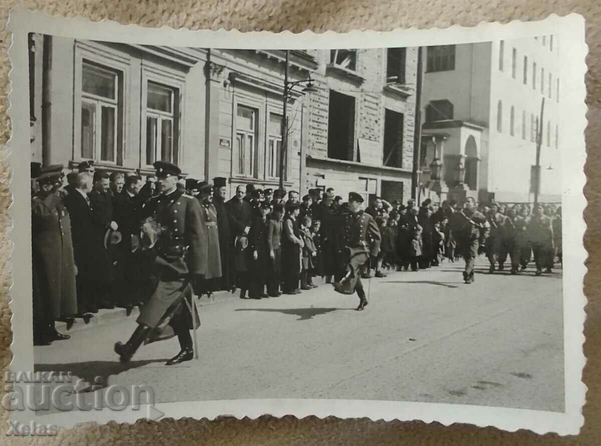 Παλιά φωτογραφία ιερέας, ποπ Σόφια, γιορτή, πομπή