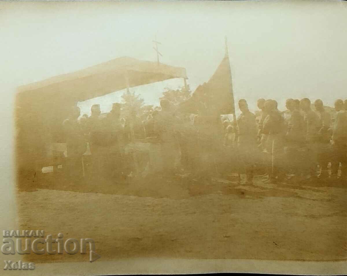 Old photo priest, pop oath of soldiers