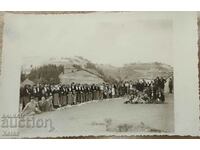 Old photo priest, priest, village festival, folk costumes