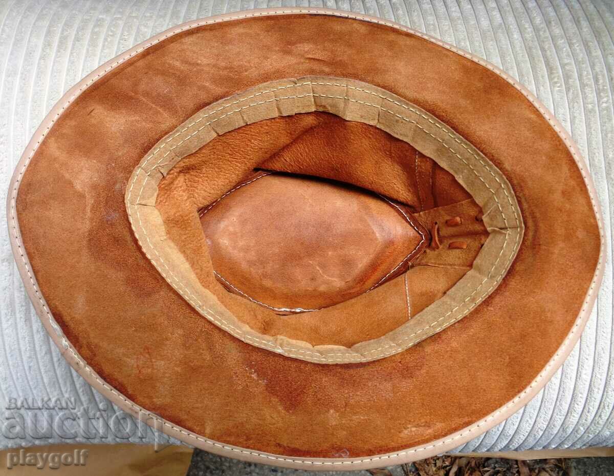 Auction Leather original cowboy hat brown Auction Leather original cowboy hat brown