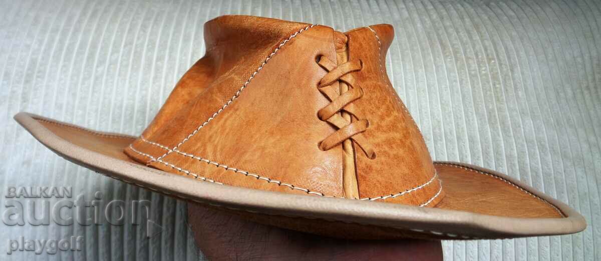 Delivery of Leather original cowboy hat brown Delivery of Leather original cowboy hat brown