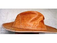 Leather original cowboy hat brown