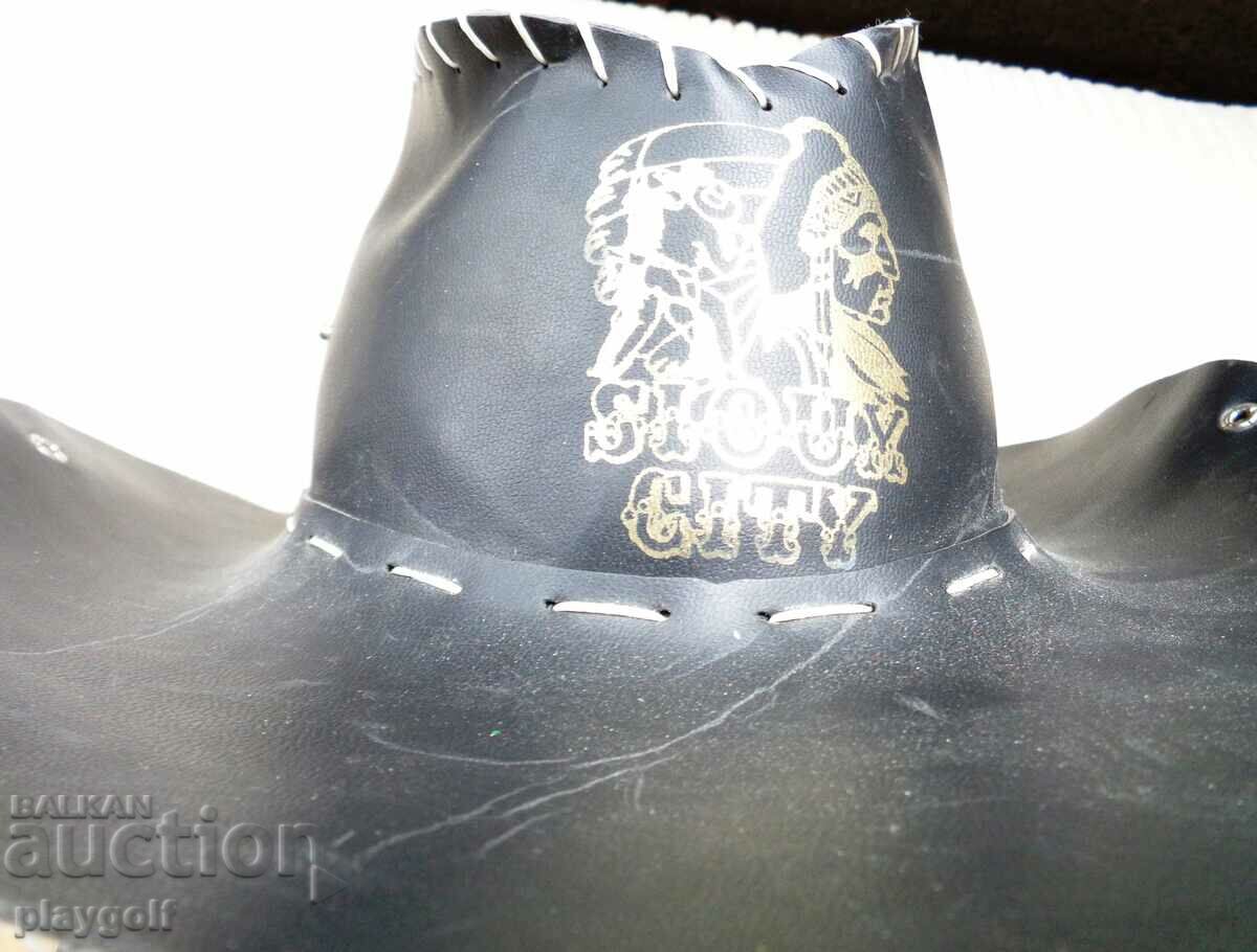 Faux Leather Original Cowboy Hat Black with price 135.00 BGN | € 69.02