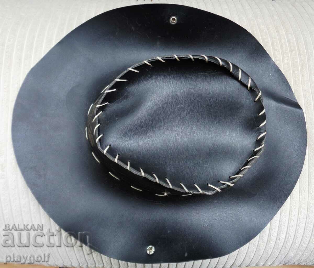 Delivery of Faux Leather Original Cowboy Hat Black