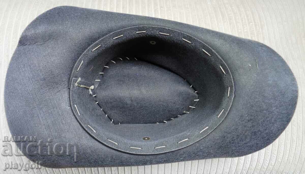 Faux Leather Original Cowboy Hat Black - 6