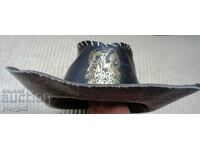 Faux Leather Original Cowboy Hat Black