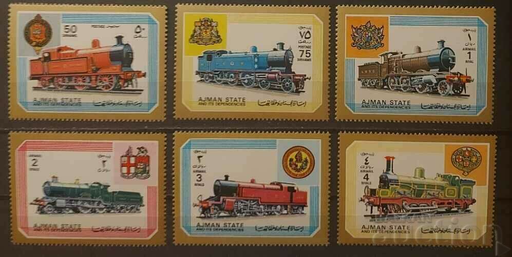 Ajman 1972 Locomotives MNH