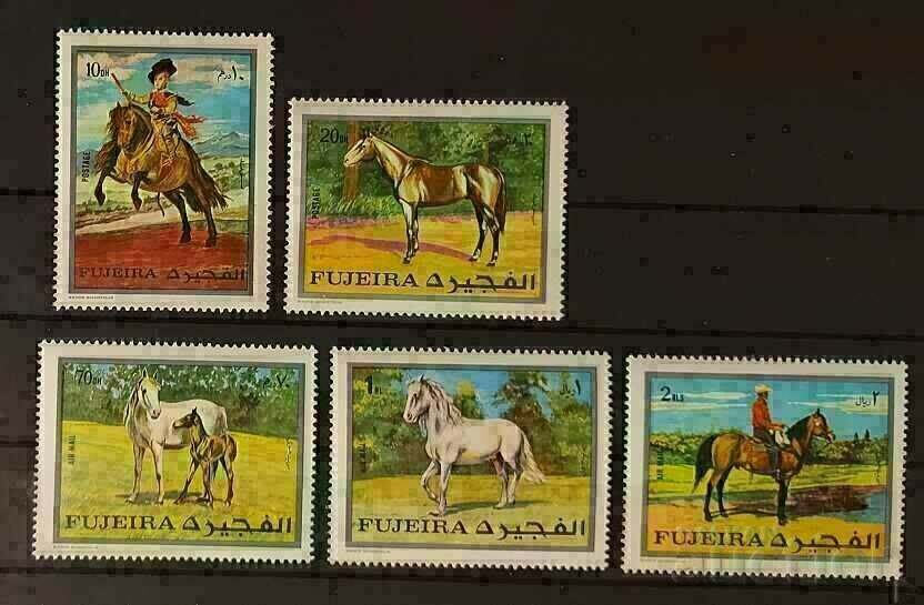 Fujairah 1970 Horses Two Series MNH