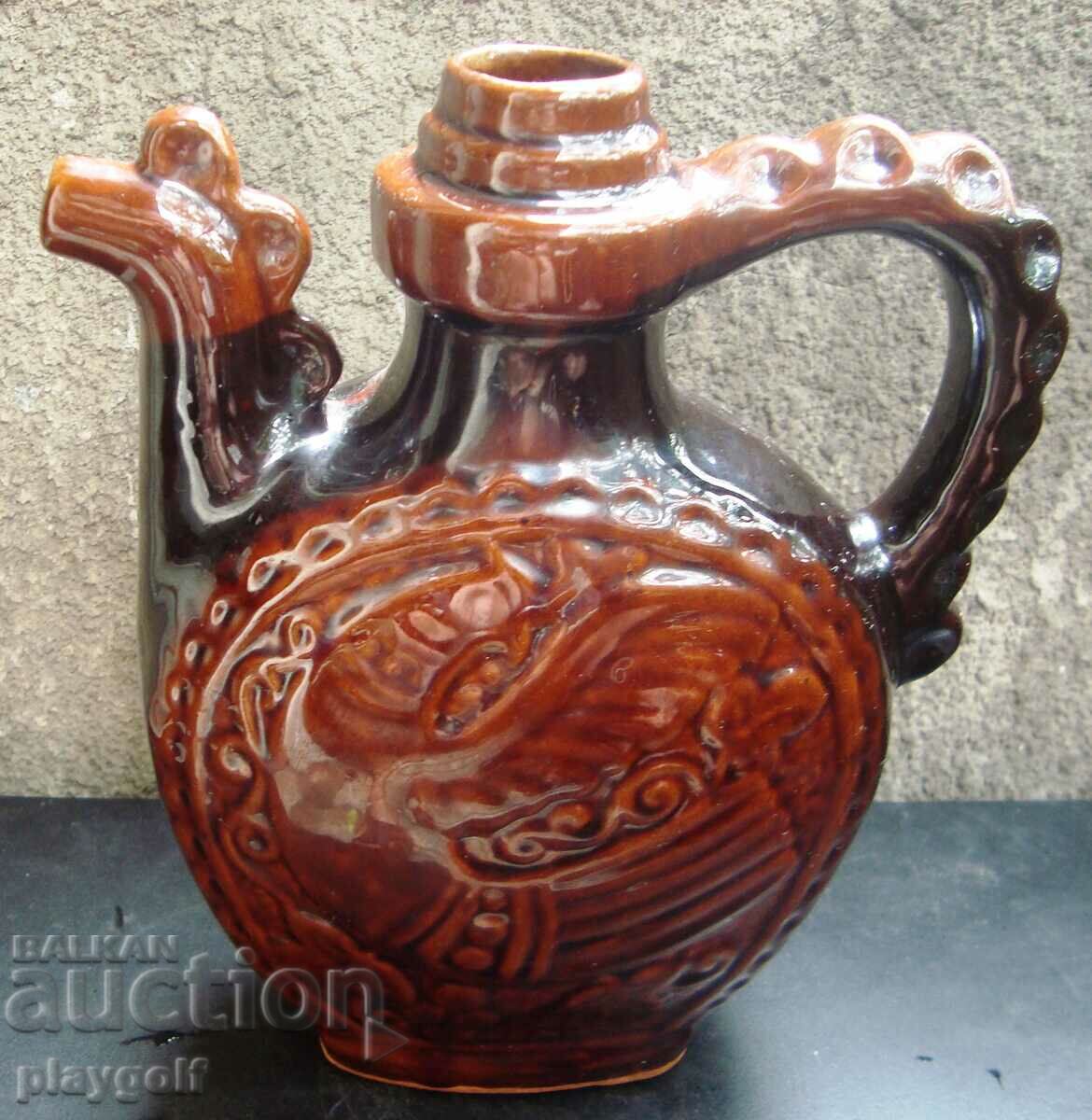 Ceramic brandy vessel with 5 glasses with price 95.00 BGN | € 48.57 Ceramic brandy vessel with 5 glasses with price 95.00 BGN | € 48.57