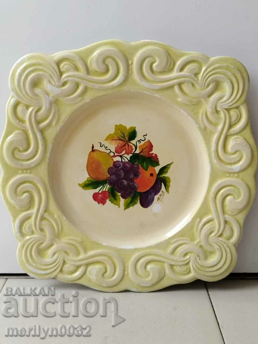 Old porcelain casserole dish platter