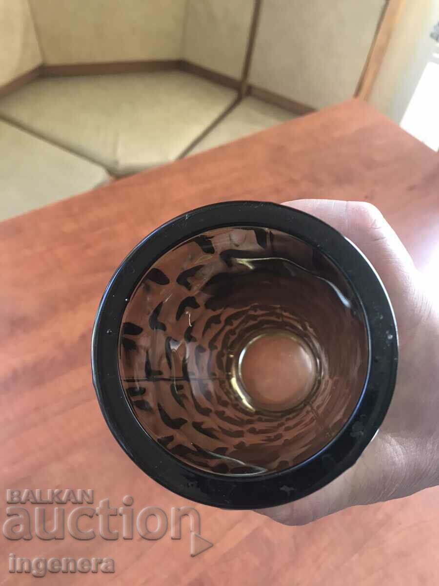 VASE VASE COLORED GLASS RELIEF THICK OF SOCA - 7 VASE VASE COLORED GLASS RELIEF THICK OF SOCA - 7