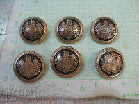 Lot of 6 pcs. buttons with coat of arms