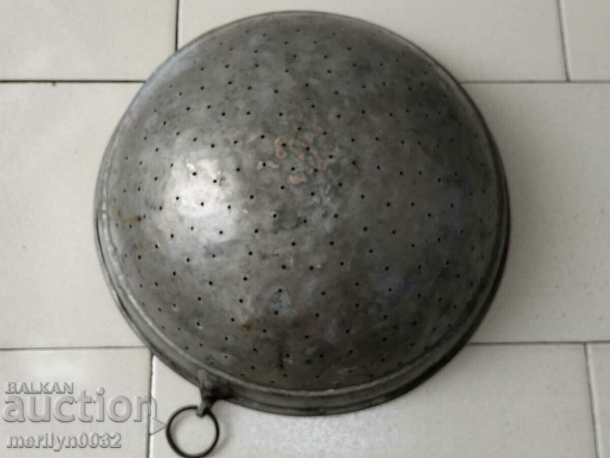 Παλιό χάλκινο τρυπητό χάλκινο δοχείο, χάλκινο σουρωτήρι καζάνι καζάνι - 6 Παλιό χάλκινο τρυπητό χάλκινο δοχείο, χάλκινο σουρωτήρι καζάνι καζάνι - 6