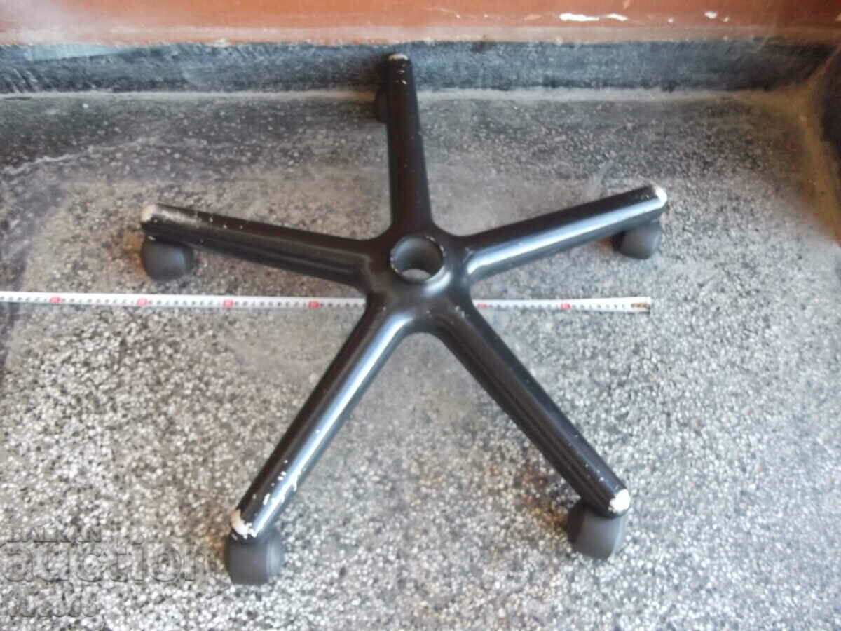 Metal cross chair with wheels for an office chair with price 20.00 BGN | € 10.23