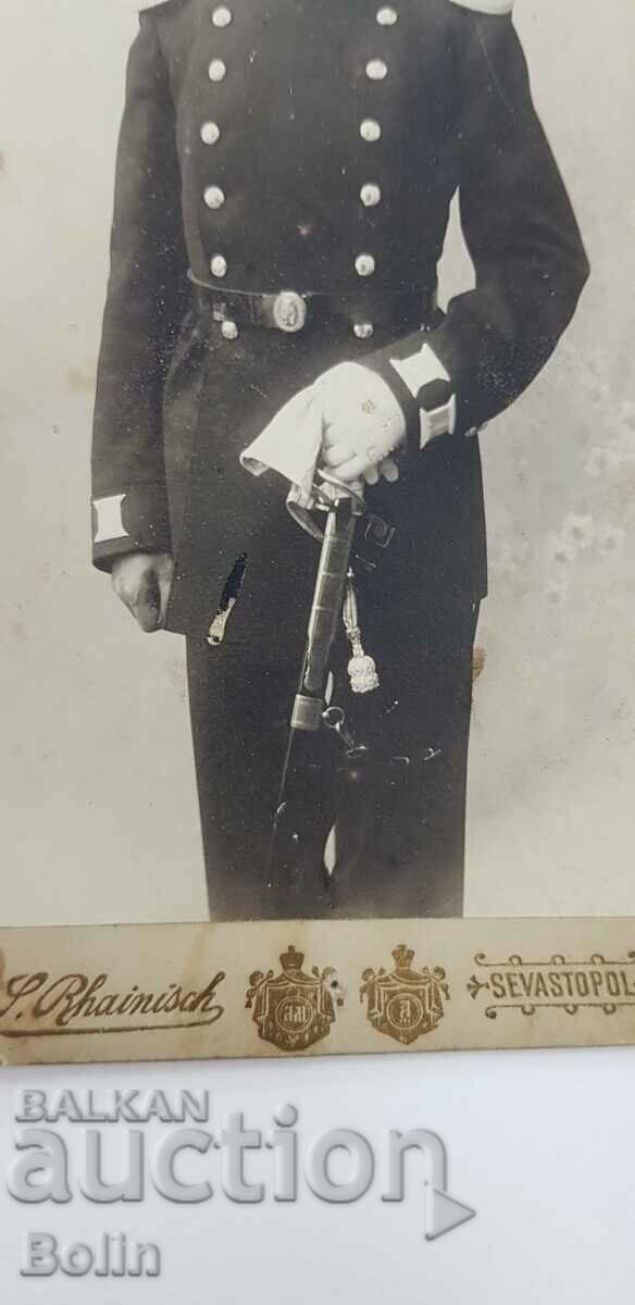 Rare photo, photograph of a Russian Imperial Naval Officer - 7 Rare photo, photograph of a Russian Imperial Naval Officer - 7