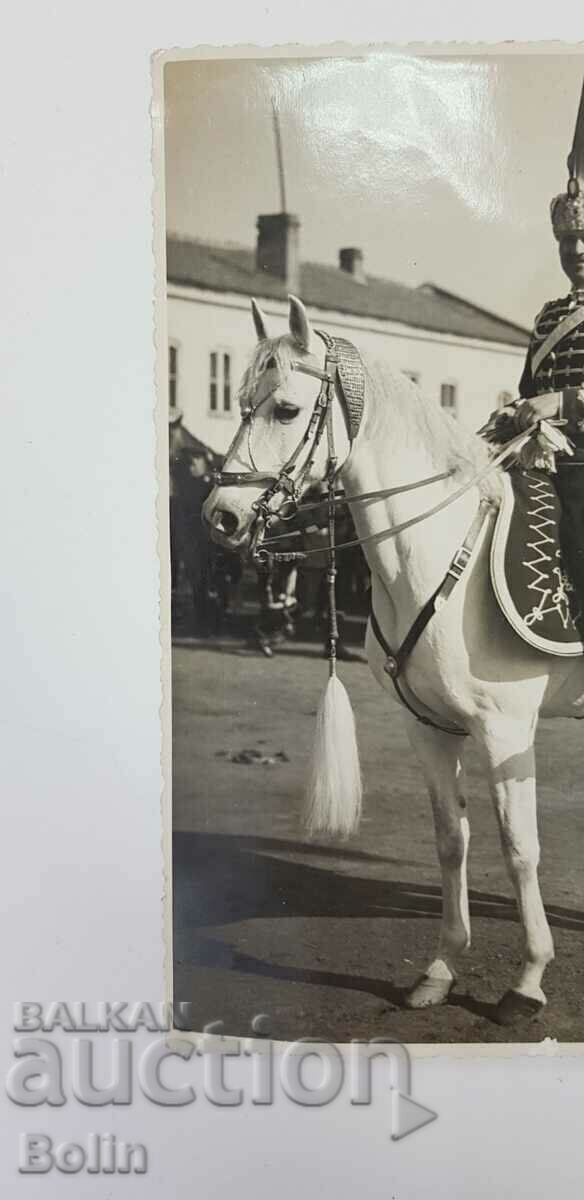 Fotografie rară, fotografia unui ofițer de gardă călare cu preț 65.00 BGN | € 33.23