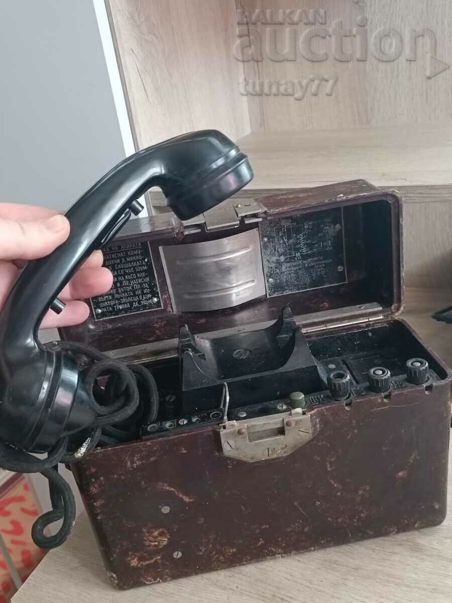 B-TAI-51 Field telephone set of the former USSR Military calf