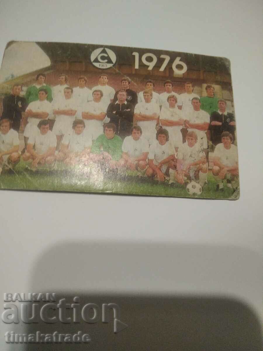 Pocket calendar Slavia 1976