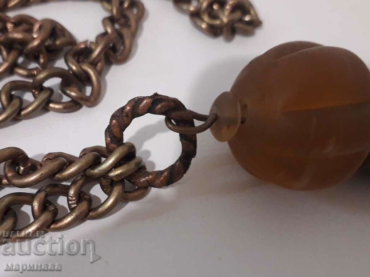 Auction MASSIVE NECKLACE. ART DECO. COPPER, BRASS Auction MASSIVE NECKLACE. ART DECO. COPPER, BRASS