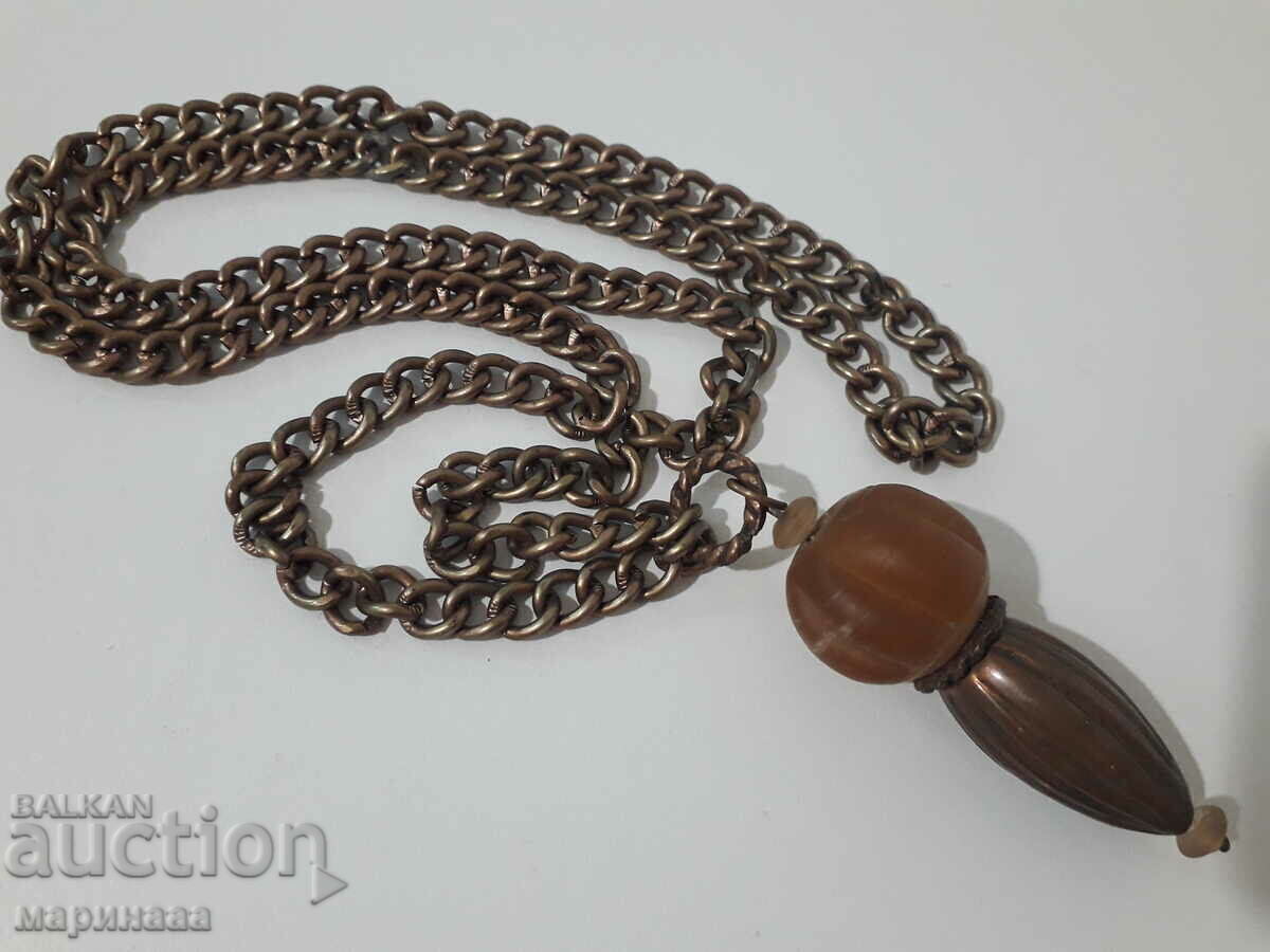 MASSIVE NECKLACE. ART DECO. COPPER, BRASS - 7 MASSIVE NECKLACE. ART DECO. COPPER, BRASS - 7