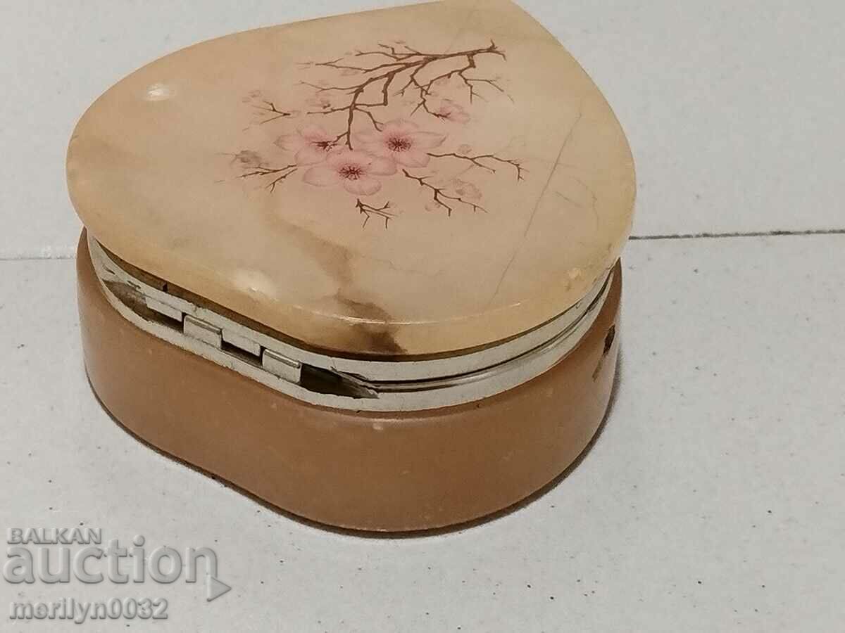 Auction Old stone powder case, lipstick case Auction Old stone powder case, lipstick case