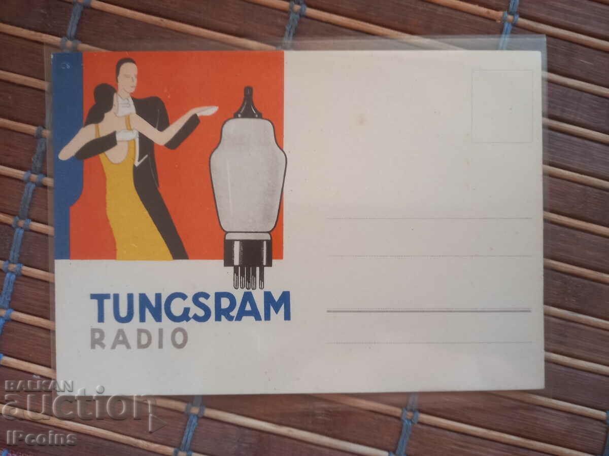 Old advertising card - Radio Tungsram