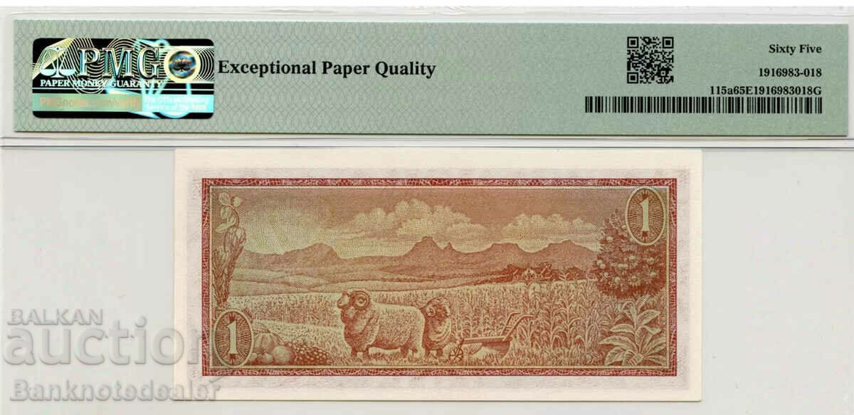 South Africa 1 Rand 1973 Pick 115a PMG 65 with price 110.00 BGN | € 56.24 South Africa 1 Rand 1973 Pick 115a PMG 65 with price 110.00 BGN | € 56.24