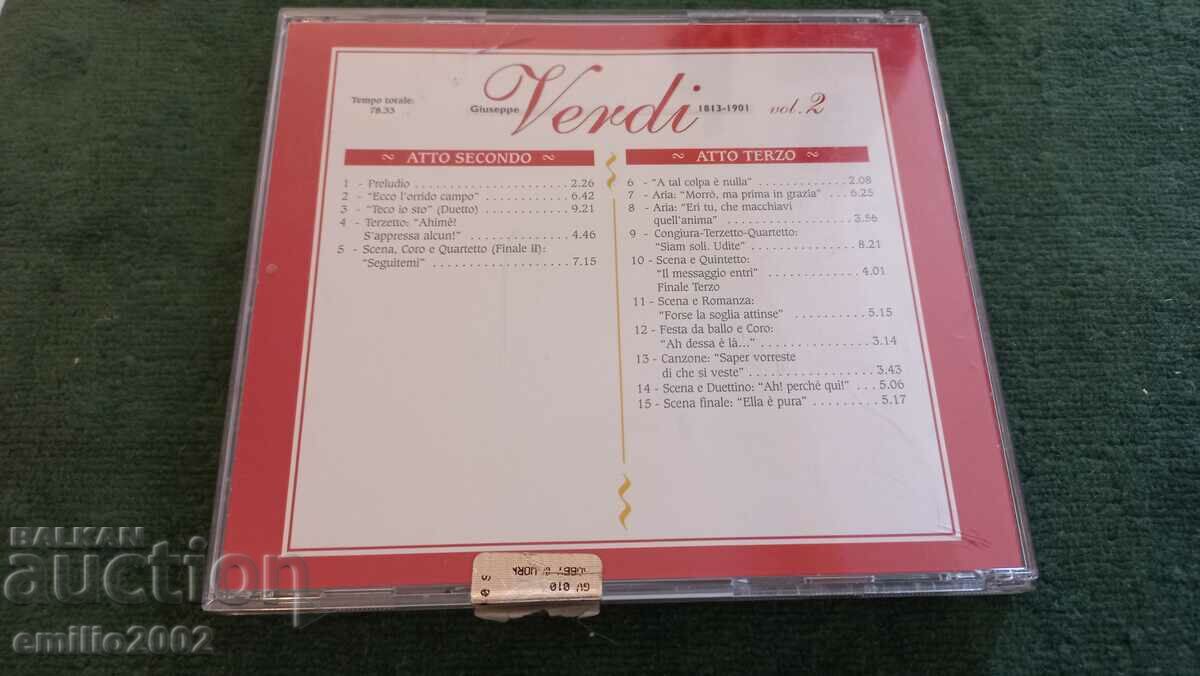 Auction Audio CD Giuseppe Verdi Auction Audio CD Giuseppe Verdi