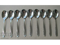 Lot of 9 soup spoons 19.5 cm Russian stainless, excellent