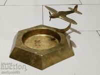 English WW2 Spitfire aircraft ashtray figure