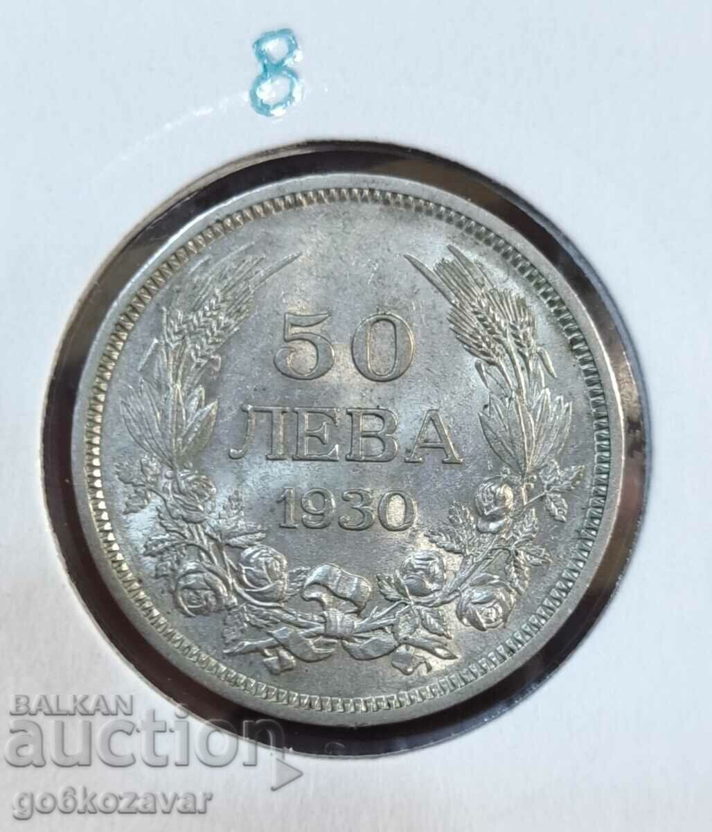Auction  Bulgaria 50 BGN 1930 Silver! UNC!